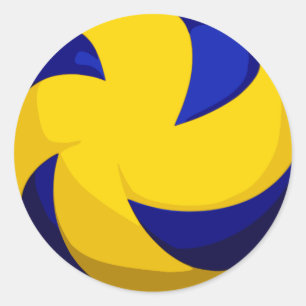 Spiral Volleyball Stickers (glatt)