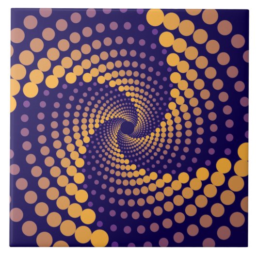 Spiral-Vortex-Muster Fliese (Vorderseite)