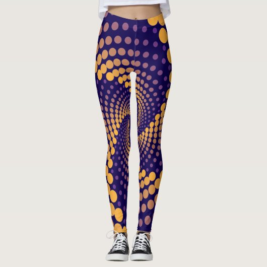 Spiral-Vortex-Muster Leggings (Vorderseite)