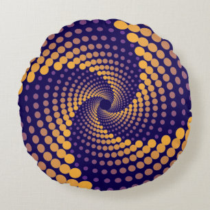 Spiral-Vortex-Muster Rundes Kissen