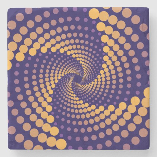 Spiral-Vortex-Muster Steinuntersetzer (Vorderseite)