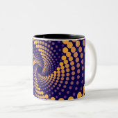 Spiral-Vortex-Muster Zweifarbige Tasse (VorderseiteRechts)