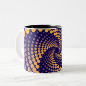 Spiral-Vortex-Muster Zweifarbige Tasse (Vorderseite Links)