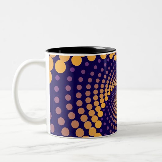 Spiral-Vortex-Muster Zweifarbige Tasse (Links)
