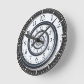Spiral Warp Time Black Hole Runde Wanduhr (Winkel)