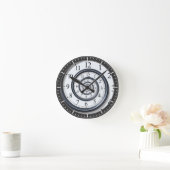 Spiral Warp Time Black Hole Runde Wanduhr (Zuhause)