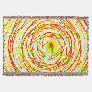 Spiral Wave Bloom – Premium Throw Blanket Decke