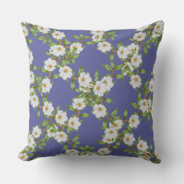 Spiral Weiße Blume Kissen