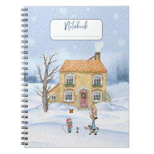 Spiral Winter Theme Notebook Notizblock