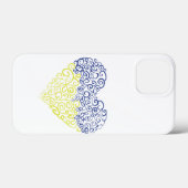 Spiral Wirbel mehandi Herz Ukrainische Flaggenfarb Case-Mate iPhone Hülle (Rückseite (Horizontal))