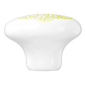 Spiral Wirbel mehandi Herz Ukrainische Flaggenfarb Keramikknauf (Seitenansicht)