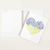 Spiral Wirbel mehandi Herz Ukrainische Flaggenfarb Planer (Anzeige)