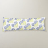 Spiral Wirbel mehandi Herz Ukrainische Flaggenfarb Seitenschläferkissen (Rückseite)