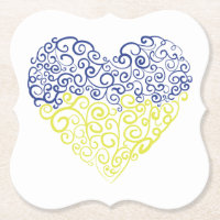 Spiral Wirbel mehandi Herz Ukrainische Flaggenfarb