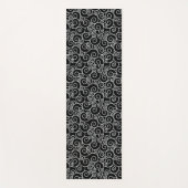 Spiral Wirbles Muster Schwarz-weißes Design Yogamatte (Vorderseite)
