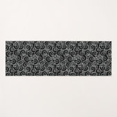 Spiral Wirbles Muster Schwarz-weißes Design Yogamatte (Vorderseite (Horizontal))