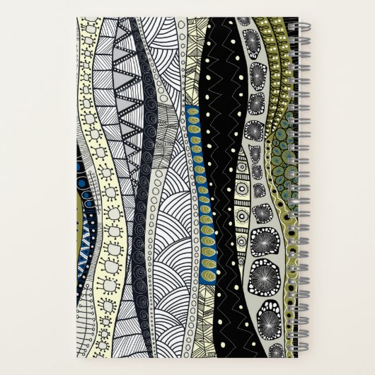 Spiral Zen Waves Notebook Notizblock (Rückseite)