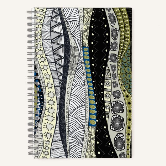 Spiral Zen Waves Notebook Notizblock (Vorderseite)