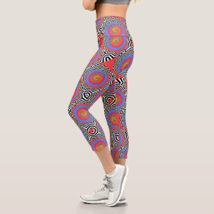 Spiral Zickzack Capri Leggings