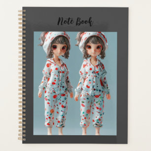 Spiral zwei niedlichen Girls Foto Planner Planer