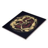 Spiralabstieg (farbige Version) Tile Fliese (Seite)