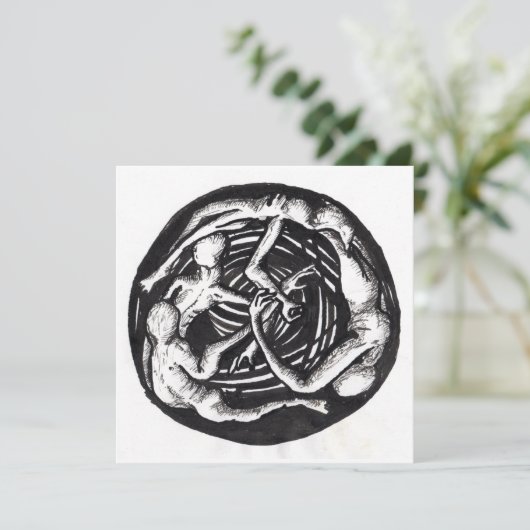 Spiralabstieg, flache Karte (Stehend Vorderseite)