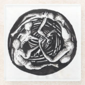 Spiralabstieg Glasuntersetzer (Vorderseite)