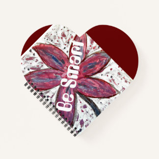 Spiralband-Liliumcandidum in Herzform Notizblock