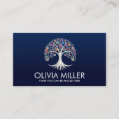 Spiralbaum des Lebens - Farbschweißes Blattwerk Visitenkarte (Vorderseite)