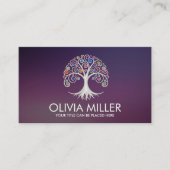 Spiralbaum des Lebens - Farbschweißes Blattwerk Visitenkarte (Vorderseite)