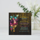 Spiralbäume Rustikales Brautparty Einladung (Stehend Vorderseite)