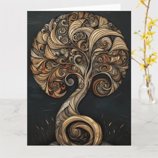 Spiralbaumkarte Karte (Gelbe Blume)