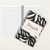 Spiralblatt Schwarz/Beige Notizblock (Innen)