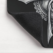 Spiralblatt-Siegel – abstraktes Rotationssymbol Mousepad (Ecke)