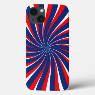 Spiralblau-weiß rot Case-Mate iPhone hülle