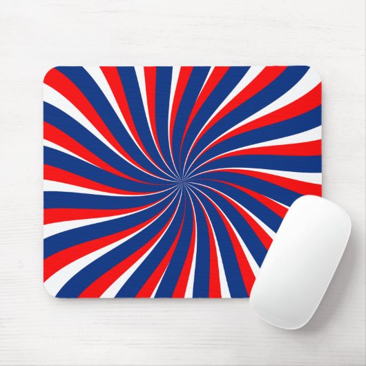 Spiralblau weiß rot... mousepad (Mit Mouse)