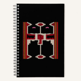 Spiralblock-Design inspiriert von Kunst aus Borneo Notizblock
