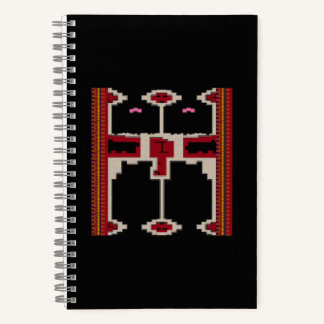 Spiralblock-Design inspiriert von Kunst aus Borneo Notizblock