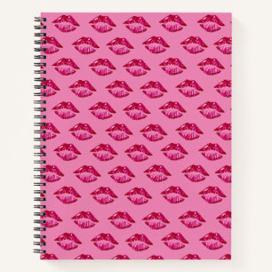Spiralblock mit Luscious Lips-Muster Notizblock