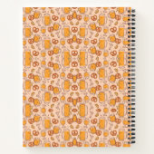Spiralblock mit orangem Muster Notizblock (Rückseite)