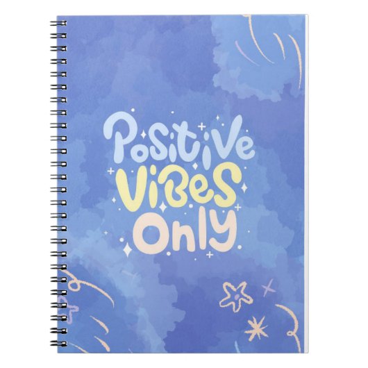 Spiralblock 'Nur positive Vibes'  Notizblock (Vorderseite)