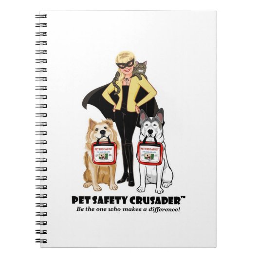 Spiralblock Pet Safety Crusader Notizblock (Vorderseite)
