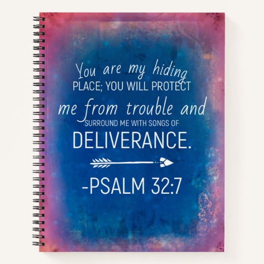 Spiralblock - Psalm 32,7 Notizblock (Vorderseite)