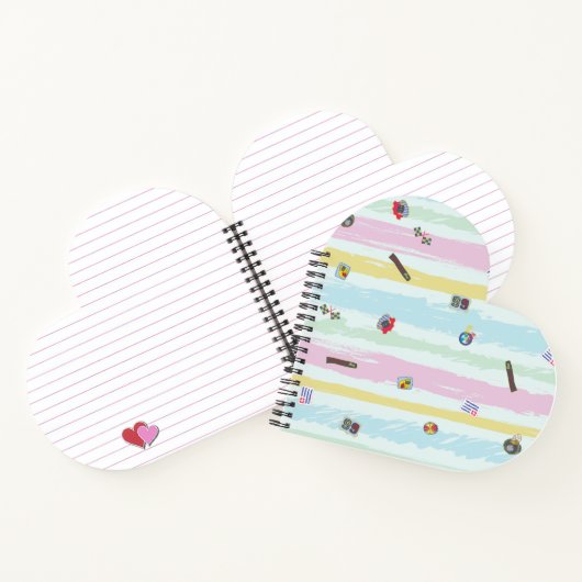Spiralblock – Sport & Streifen Pastell-Rennen Notizblock (Innenseite)