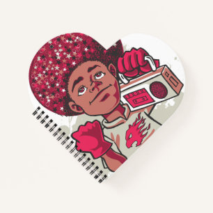 Spiralblock – YOUTH Power Afro & Boombox Urban Notizblock