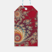 Spiralblumenmuster Geschenkanhänger (Vorderseite)