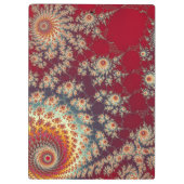 Spiralblumenmuster Klemmbrett (Rückseite)