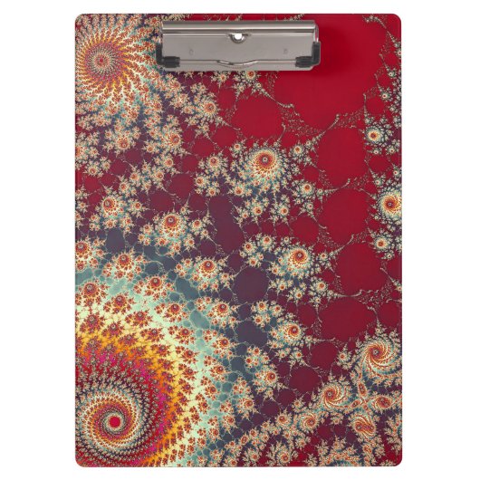 Spiralblumenmuster Klemmbrett (Vorderseite)