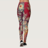 Spiralblumenmuster Leggings (Rückseite)