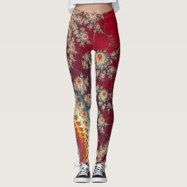 Spiralblumenmuster Leggings